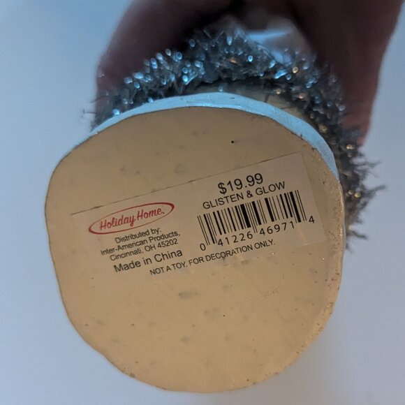 NWT Charming Silver Santa Claus Christmas Belsnickel Tinsel Holiday Home Decor - Picture 15 of 15